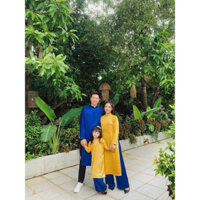 Áo dài nam cách tân dáng dài vải lụa mềm