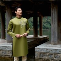 ÁO DÀI NAM CÁCH TÂN 𝐀𝐑𝐈𝐒𝐓𝐈𝐍𝐎 AAD00203 MÀU XANH RÊU