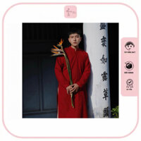 Áo dài nam màu đỏ trơn - DM10 - Áo Dài Nguyên