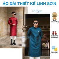 Áo dài Nam thiết kế cách tân - chất liệu gấm cao cấp dệt hoạ tiết Ly 3 màu trend Tết hiện đại - Áo Dài Thiết Kế Linh Sơn