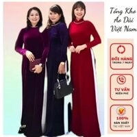 *Áo dài nhung nhiều màu, nhung mềm mịn, co dãn tốt, size từ S- 3XL- Tổng Kho Áo Dài Việt Nam