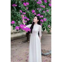 Áo dài nữ 4 tà trắng chiffon cao cấp,chụp kỷ yếu, hội khóa học sinh sinh viên- Mai Áo Dài