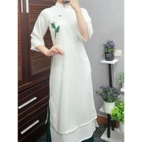 áo dài nữ cách tân tơ vương 2 lớp tà tầng kèm quần may sẵn áo dài Mia thiết kế mặc tết 2024
