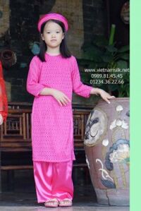 Áo dài ren truyền thống cho bé gái (AT.R162)