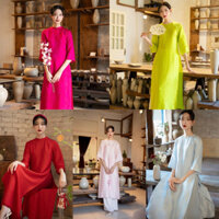 áo dài suông Tơ tằm tự nhiên (vui lòng đọc phần mô tả sản phẩm) tặng kèm quần