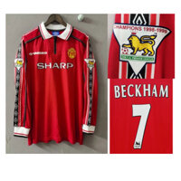 Áo dài tay: 1998-99 Manchester United Home Vintage Áo bóng đá S-2XL * Áo dài tay *