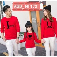 Áo dài tay , áo đôi phối chữ Love màu đen , đỏ , trắng ,xám, vàng - MÃ AGD172