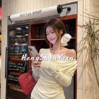 Áo dài tay khâu ren phong cách Hàn Quốc