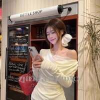 Áo dài tay khâu ren phong cách Hàn Quốc