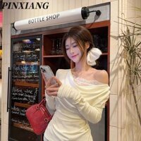 Áo dài tay khâu ren phong cách Hàn Quốc