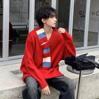 Áo dài tay phối giả khăn cho nam Bong Woven Dress Quốc Triều Thiết Kế , hàng xu hướng độc lạ, nhấn mạnh phong cách