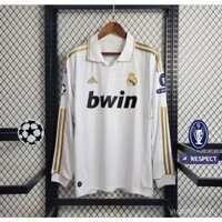 Áo dài tay Real Madrid 11/12, bộ áo bóng đá UCL, kích thước S-2XL, có thể thêm tên và số của bạn W2NH