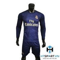 Áo Dài Tay Real - Xanh Đen - HTSPORT.VN
