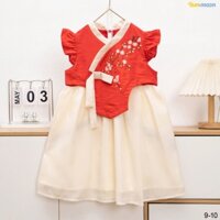 Áo dài Tết 2025 cho bé gái mặc đi chơi Tết đi du lịch size 10-50kg S635