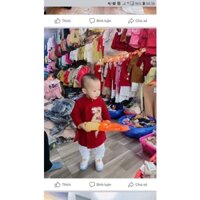 Áo dài tết bé trai siêu nhí 5-12kg + kèm quần trắng như hình