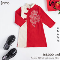 Áo dài Tết cho bé trai chính hãng Jinro chất form siêu đẹp