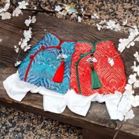 Áo Dài Tết Cho Chó Mèo Khải Nguyên [KHÔNG QUẦN] 2025 Tua Rua, Áo Tết Thú Cưng Cao Cấp Hiha Pets VTT3