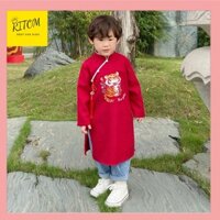 Áo dài Tết dáng cách tân mẫu mới 2022 cho bé trai 2 3 4 5 6 7 8 9 10 tuổi từ 12-34kg