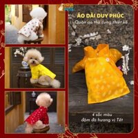 Áo Dài Tết Duy Phúc Tua Rua Cho Chó Mèo Bộ Sưu Tập Khải Nguyên 2025 Quần Áo Hiha Pets VTT4
