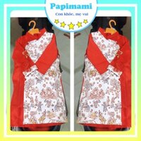 Áo dài thời trang cách tân màu đỏ cho bé trai