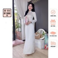 Áo dài trắng, áo dài trắng học sinh chưa kèm quần CHUU AD8036