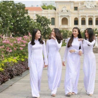 Áo dài trắng đồng phục học sinh, chụp kỉ yếu mặc nhiều dịp, đi chơi chụp hình áo kèm quần