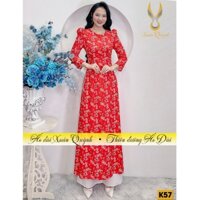 Áo Dài Truyền Thống Hoa Nhí, Trẻ Trung Duyên Dáng Thanh Lịch Lụa Habutai K57 - Áo Dài Xuân Quỳnh
