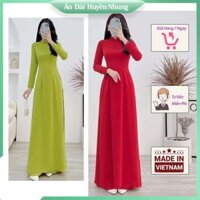 Áo dài truyền thống lụa mỹ trơn áo dài nữ size S,M,L,XL,XXL,3XL