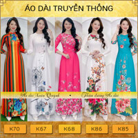 Áo Dài Truyền Thống Trẻ Trung Thanh Lịch, Lụa Habutai Mềm Mại Thoáng Mát - Áo Dài Xuân Quỳnh