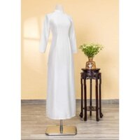 Áo Dài Truyền Thống Vải Vân Gỗ Hàng Trơn May Sẵn Đính Đá Cao Cấp Áo Dài Hiên Trần