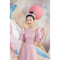 áo dài Vân anh scarlet like new 99%