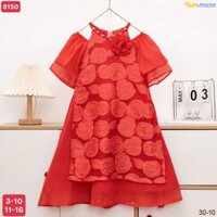 áo dài yếm đỏ hoa hồng