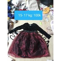 áo đầm công chúa đen cho bé 15-17kg ms25