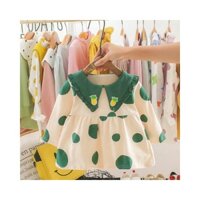 Áo đầm ngắn tay BABY SUP cổ tròn hình quả dứa cho bé cân nặng 10-20kg