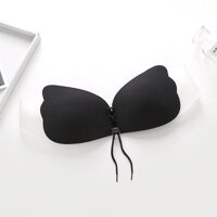Áo Dán Ngực Cánh Tiên Dán Ôm Cạnh Sườn Có Dây Ngang Chống Tụt B060 - Đen dán Cánh Tiên,Cup A
