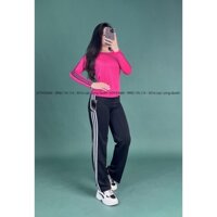 Áo das tay dài 3 sọc ,quần suông 3 sọc