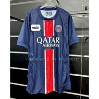 Áo đấu bóng đá player logo cao su non clb PSG sân nhà 24/25 màu xanh đỏ trắng