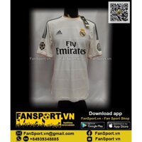Áo đấu bóng đá Real Madrid 2015-2016 home shirt jersey white G81157 adidas chính hãng size M climacool quà tặng bạn trai
