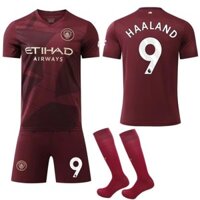 Áo đấu Manchen Erke No. 9 Harland No. 17 Quần áo trẻ em dành cho người lớn Debrauni Áo bóng đá Bộ đồ trẻ em + Tất