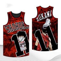 Áo đấu NBA dành cho nam Slamdunk Trường trung học Basketbal Áo thăng hoa hoàn toàn Shohoku / Áo Ryonan (TOP)
