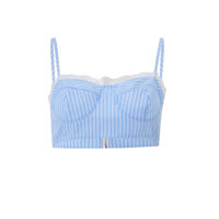 Áo dây croptop đi biển trẻ trung phối ren