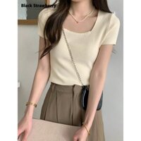 Áo dệt kim nữ đơn giản đa năng One Piece