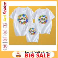 Áo đi biển, áo thun unisex oversize vải cotton, thoáng mát, co giãn 4 chiều, mềm minh in hình gia đình - Savi Fashion
