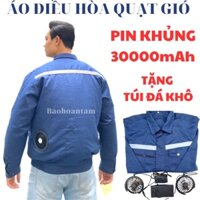 Áo Điều Hòa Chính Hãng Quạt Gió Chống Nóng Giúp Làm Mát Màu Xanh Đen Có Phản Quang Chỉnh Được 4 Mức Gió Đủ Size