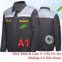Áo điều hoà (Không Có Pin Quạt) giá rẻ, 2 lớp, lắp 2 quạt chất kaki dày dặn