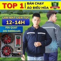 Áo điều hòa nhật bản Nhật Bản Juki Akita MLS, Bộ quạt áo điều hòa công suất lớn 24V siêu khoẻ bảo hành 12 tháng