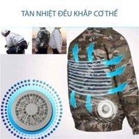 Áo điều hoà nhật bản pin 50000 mAh hoạt động 16h-22h, Áo quạt gió thoáng mát chống nắng nóng mùa hè