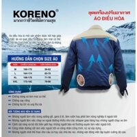 Áo điều hòa Thái lan Koreno KN 55, pin 55 000 mah, chạy liên tục 11-24 giờ, gió mạnh mé, abor hành 12 tháng