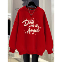 Áo đôi, Áo nỉ, Áo sweeter đỏ mặc tết chất nỉ lông siêu ấm