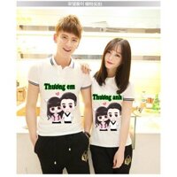 ÁO ĐÔI CỔ TRỤ IN THEO YÊU CẦU
